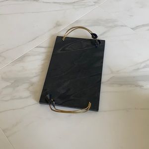 Marble black and gold cheese board